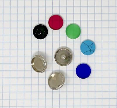 Trumpet Finger Button Blanks (metric threads) or Colored Inlay, Build Your Own