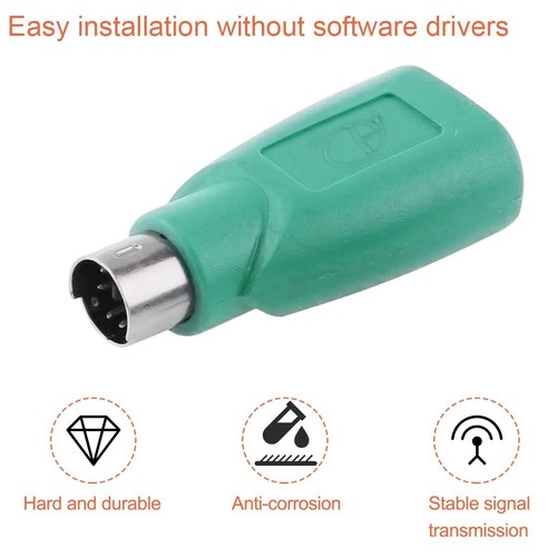 High Quality Grade A+ PS/2 to USB A Adapter Male to Female f Mouse and Keyboard - Picture 3 of 9