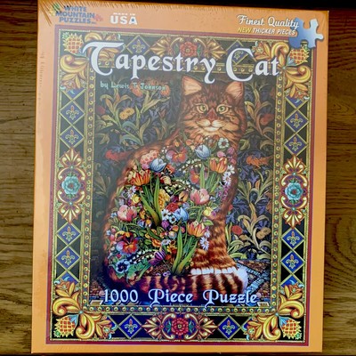 NEW "Tapestry Cat" White Mountain - 1000 Piece Jigsaw ...