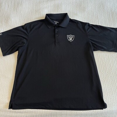 Raider Athletics Raiders Golf Shirt Men's Black Golf Polo Shirt