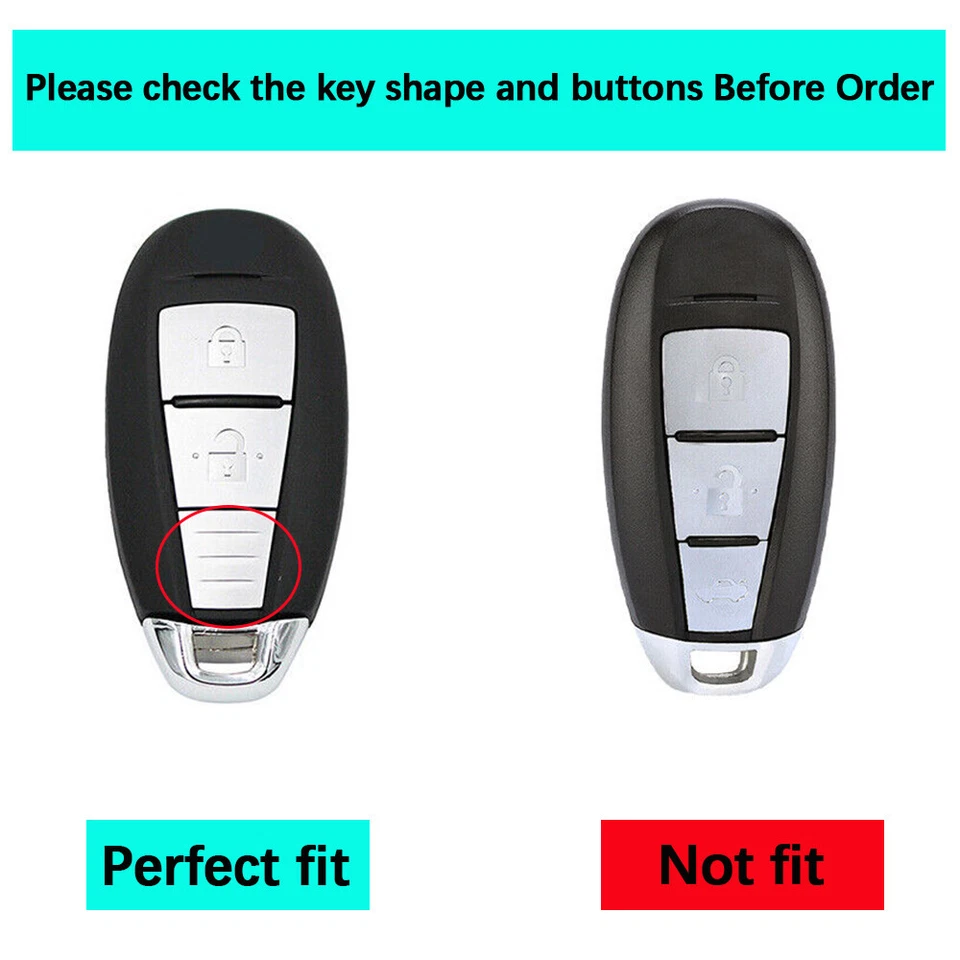 For Suzuki Swift Vitara Baleno SX4 Ignis Ertiga 2 Button TPU Remote Fob Cover  - Image 2 of 4