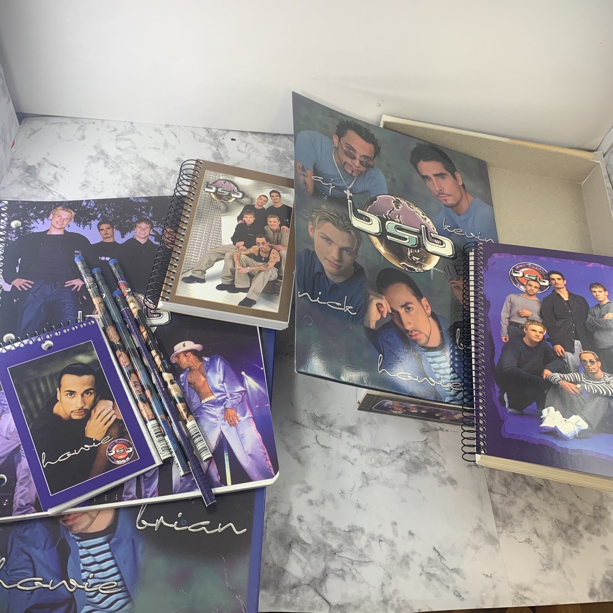 Backstreet Boys Stationary Notebooks, Pencils, Portfolio 2000