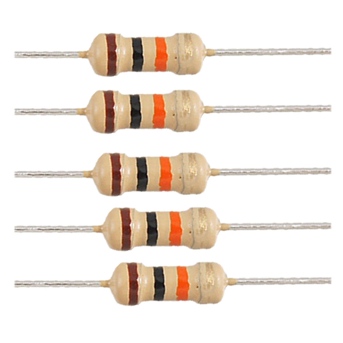 100 x 1/4W 250V 10K Ohm Axial Lead Carbon Film Resistors O3C6 | eBay