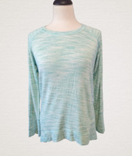 Champion Elite Heather Teal Long Sleeve Athletic Pullover Top Size M