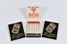 3 Vintage 1940's Cook Motor Sales Conoco Gasoline & Oil Matchbooks Minnesota 