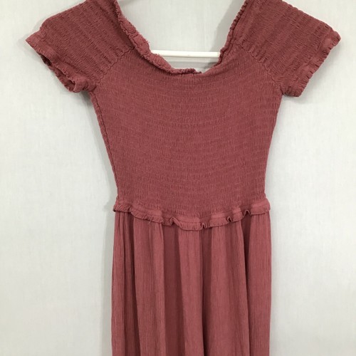 So Girls Blush Red Casual Off The Shoulder Wide Leg One Piece Jumpsuit Size S - Picture 3 of 9