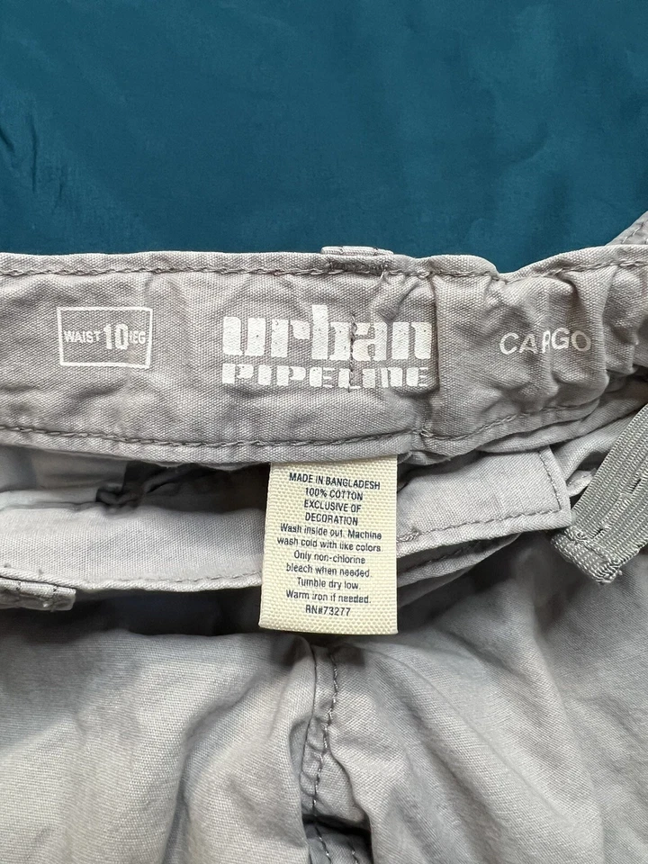 Pantalones Cortos Urban Pipeline Niño 10 Gris Regular Carga Cintura Ajustable Foto 2 de 4