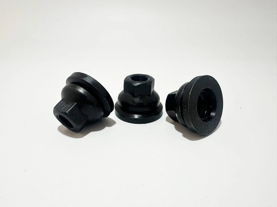32Pc Dually Wheel Black Oxide Lug Nuts Flat Seat For Ford E350 E450 F Super Duty - Image 3 of 4
