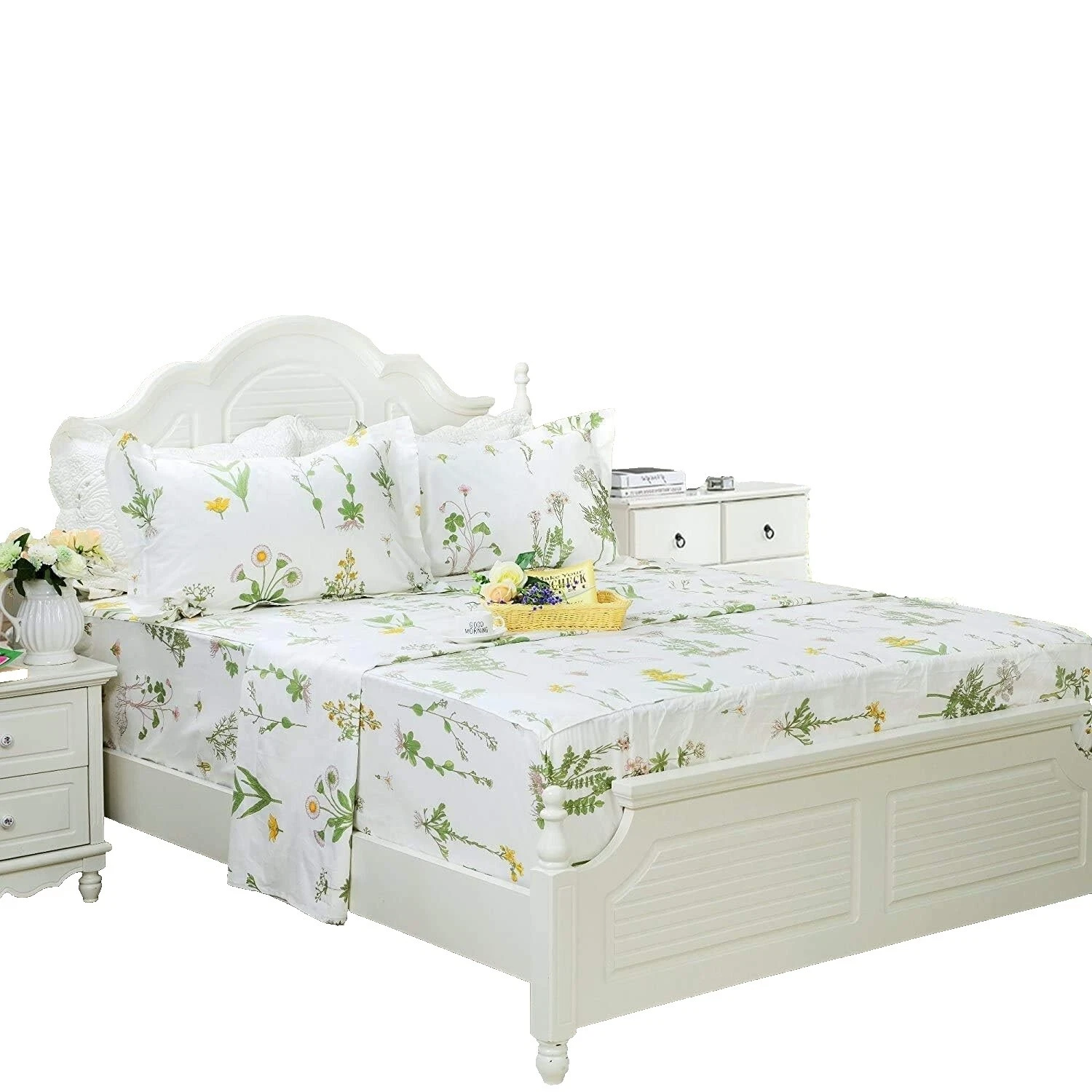 Floral Flat Sheet Bed Sheets