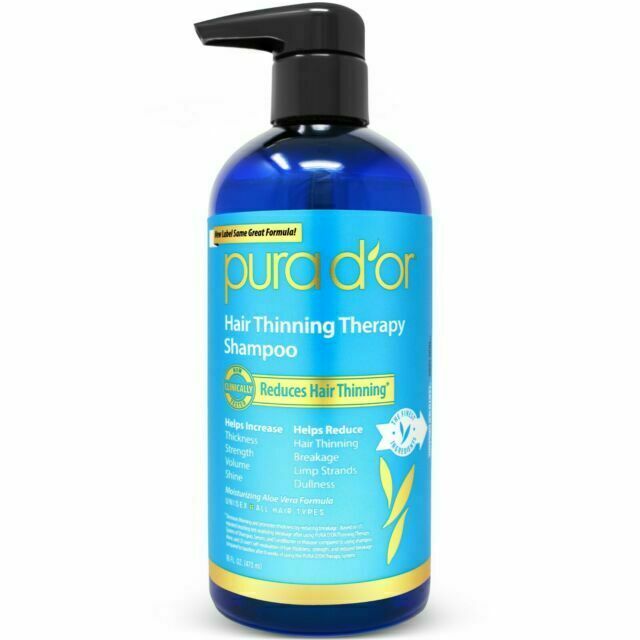 PURA D'OR Dor Hair Thinning Therapy Shampoo Original Blue Label Shampoo 16 fl oz