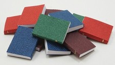 Dollhouse Miniatures 1:12 Scale Book Set of 12, Gold Grain Edge, Small IM65772