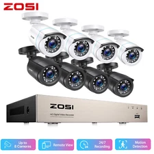 ZOSI 8CH 1080P HD DVR 2MP Home Security Camera System CCTV IR Night Outdoor IP66