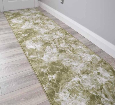 Waschbar Flur Läufer Matte Marmor Design Lang Antirutsch Teppich für Eingangsflur