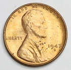 1947 S Uncirculated Lincoln Wheat Cent Coin  From San Francisco 1c