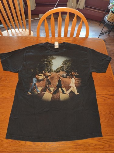 VTG The Beatles Abbey Road 1999 Men's Med Black 90s Shirt Album Promo 2005 XL - Picture 11 of 11