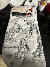 Set 3 Disney Sketchbook Drawings MINNIE MOUSE Kitchen 2 Dish Towels Oven Mitt