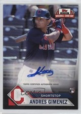 2021 Topps National Baseball Card Day 304/600 Andres Gimenez Rookie Auto RC s5j. rookie card picture