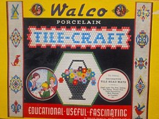 Vintage Walco Porcelain Tile Craft Bead Mat Making Kit Z15
