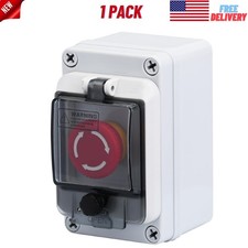 Waterproof Emergency Stop Push Button Switch with Box, IP67 660V 10A for Outdoor