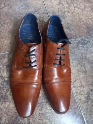 Men Bugatti Heels Brown Leather 45 #T21D - Bild 1 von 4