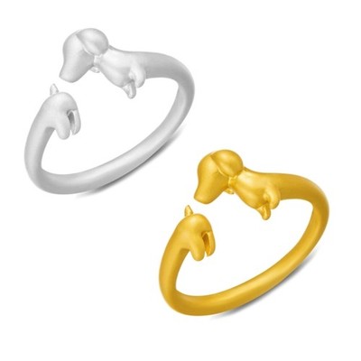 Stylish Dachshund Rings Animal Rings Jewelry for Women Girl Dog Lover s Ornament