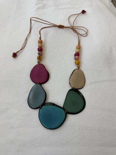 TAGUA HALSKETTE. Handwerklicher handgefertigter Naturschmuck des Amazonas-Regenwaldes NEU G - Bild 2 von 7