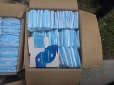Blue Disposable Protective Face Masks   Bulk Box of 2,640 Masks   Sealed Packs