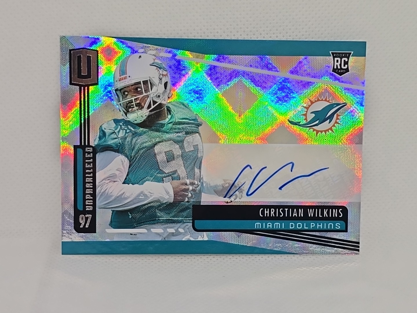 Christian Wilkins Panini Unparalleled #213 Autograph