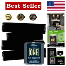 Durable All-in-One Furniture Paint & Primer - Fast Drying Black Matte Finish