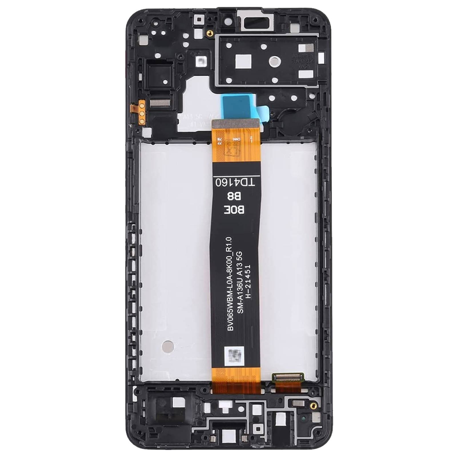 Kit écran LCD pour réparer un smartphone A13 5G cassé avec châssis Noir