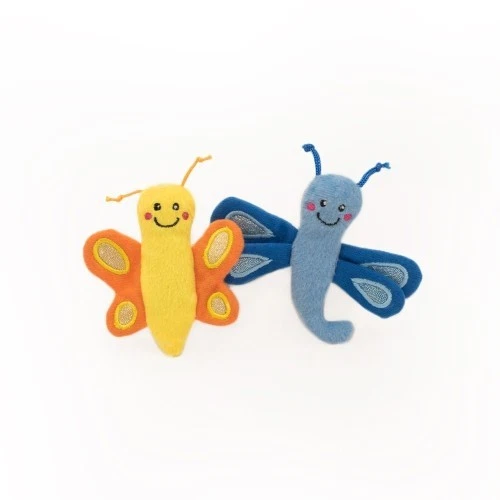 Zippy Paws ZippyClaws Cat Toy, 2 Pack (Butterfly and Dragonfly)