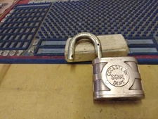 Vintage Yale Brass Padlock CCC&STL RY SIGNAL DEPT  A  /working