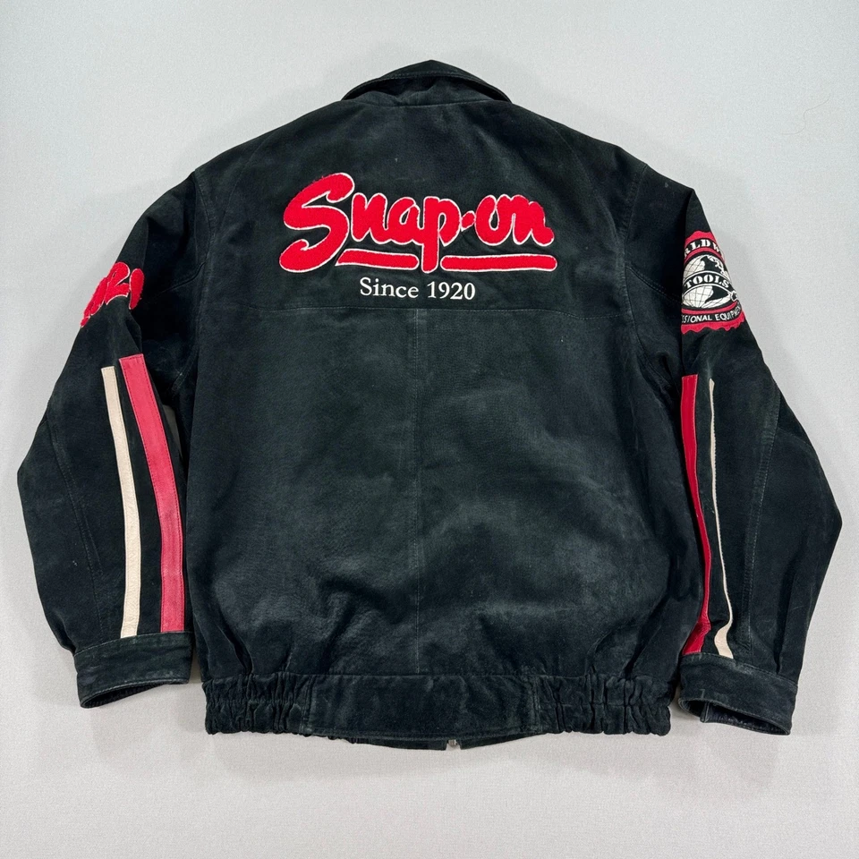 Snap On Tools Racing Jacket Black Suede Limited Edition Men's Medium - Изображение 3 из 4