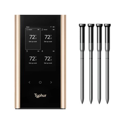 Typhur Sync Gold Quad Wireless Meat Thermometer 4 Probes 6 Sensors 10X Signal