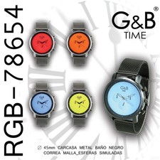 G&B Men's Metal Bracelet Quartz Wristwatch Colour 4 Ref RGB-78654