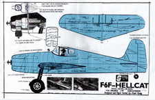 1/2 A profile 003 F6-F Hellcat US Navy U-Control plans