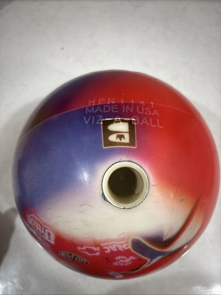 Jeff Gordon 2002 Bowling Ball NASCAR Brunswick Viz A Ball Vintage 15 Lbs - Image 3 of 4