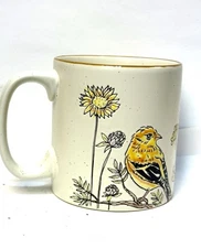 Wildflower Bird Ceramic Stoneware Mug Spectrum Designz Blue Sky 21oz Coffee