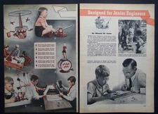 1946 Toy pictorial Kelmar's Airplane Whirl-Doepke-Long Tom Cannon-Bucket Loader