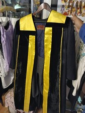 black academic graduation gown