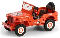 Greenlight - Jeep Willys Mb 1944 Orange 80. Geburtstag Smokey Bear In Blister...