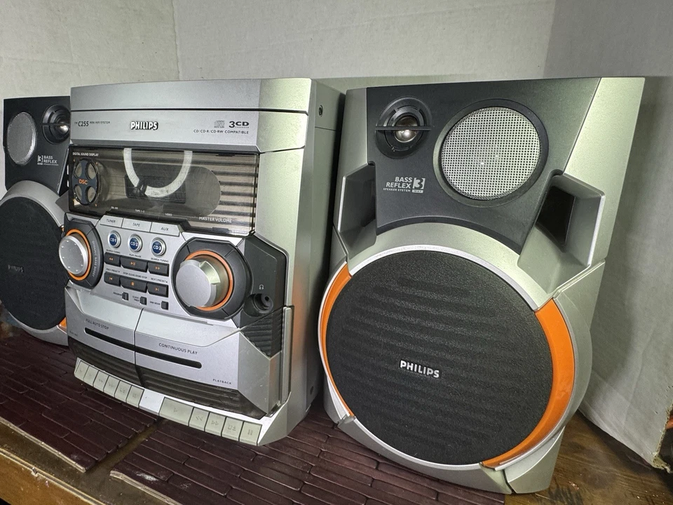 Philips FW-C255 Sistema Estéreo HiFi Cambiador de CD Cassette Deck No Funciona - Foto 2 de 4