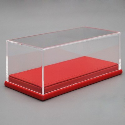 1/64 Model Car Acrylic Case Display Box Transparent Dustproof Leather Base Lots