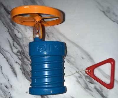Vintage 1992 SEGA Toy Tails Spinner Blue Base,  Top, Pull String Flyer Base