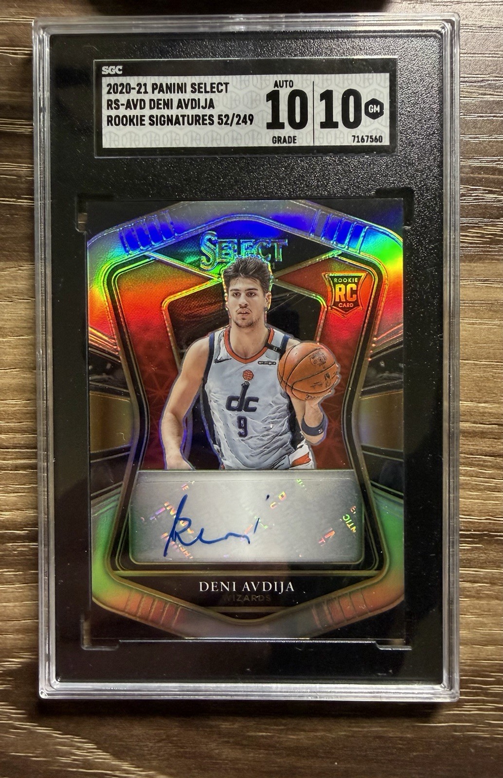 2020-21 PANINI SELECT RS-AVD DENI AVDIJA ROOKIE SIGNATURES 52/249 SGC 10/10