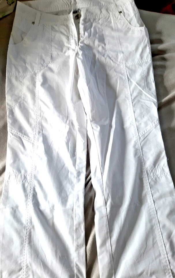 Hose, reinweiß, dünnerer Stoff, Gr. 38 - Bild 3 von 4
