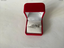 3 ct Three Stone Ring Designer made Vintage CZ Size 7