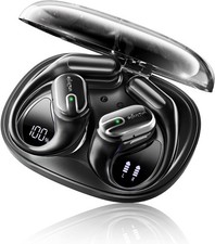 Open Ear Bluetooth Earbuds, 80H Playtime, IPX7 Waterproof Sport Headphone.