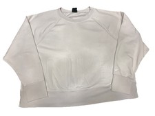 Women s Nike Versa Crew Pullover Cropped Sweatshirt Embossed Logo Size 2X EUC