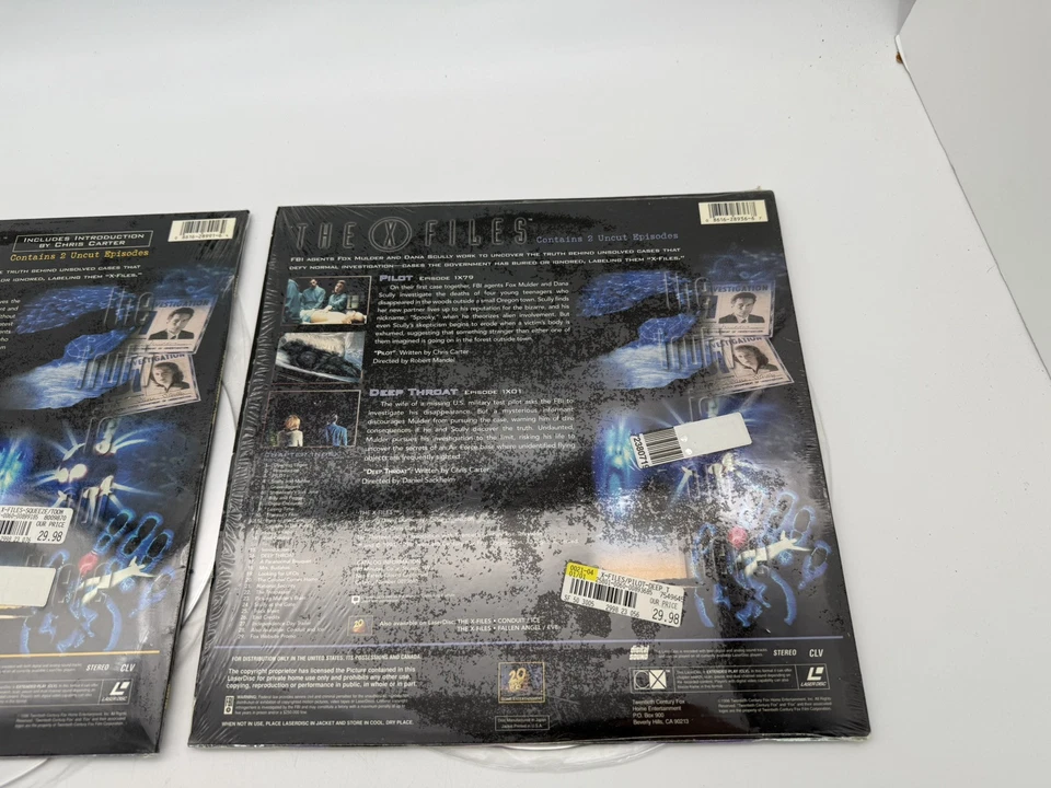 The X Files (Laserdisc) Episodes 1X79 - 1X01 Bundle 1x02 1x20 Foto 4 de 4